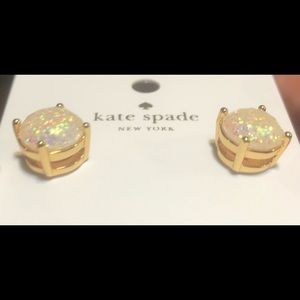 Kate Spade earrings - Large opal glitter studs *Brand new*